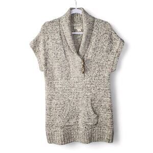 Ruffhewn Sweater Dress V-Neck Wooden Buttons Womens Size Medium